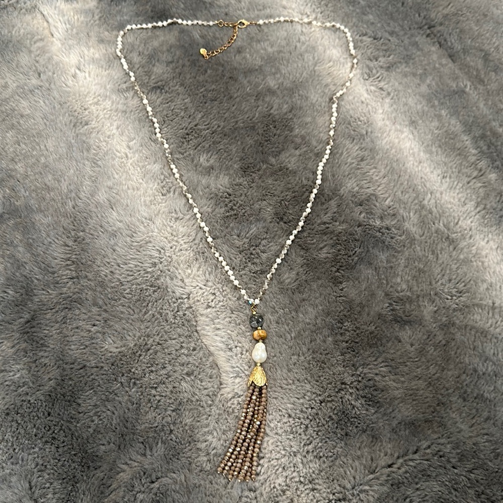 Beaded Tassel Necklace